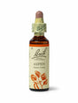 Sealed dropper bottle  of Bach™ Original Flower Remedy Aspen 20ml on a white background. The bottle label reads " Bach™ Original Flower  Remedies Aspen - Populus tremula" and includes a orange illustration of the flower at the bottom.