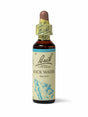 Sealed dropper bottle of Bach™ Original Flower Remedy Rock Water 20ml  on a white background. The bottle label reads " Bach™  Original Flower Remedies Rock Water - Aqua petra" and includes a blue illustration of water at the bottom.