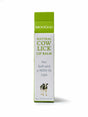 White Carton box packaging  front label reads "MooGoo  (in a green background) Natural Cow Lick Lip Balm for soft and s-MOO-th lips, follow by an illustration of a cow, 5g/ 0.17 oz. net wt".
