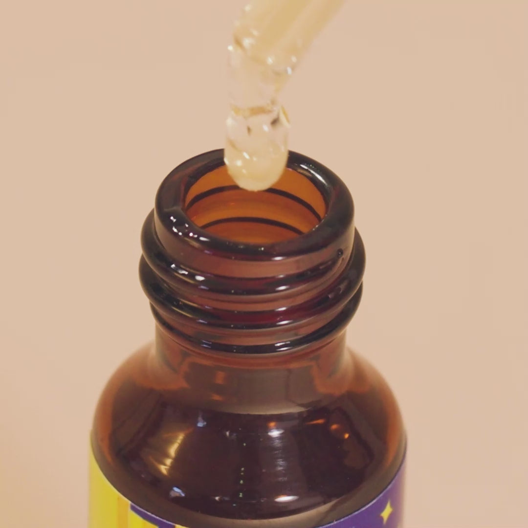 Video of Drops falling from the dropper into the bottle.