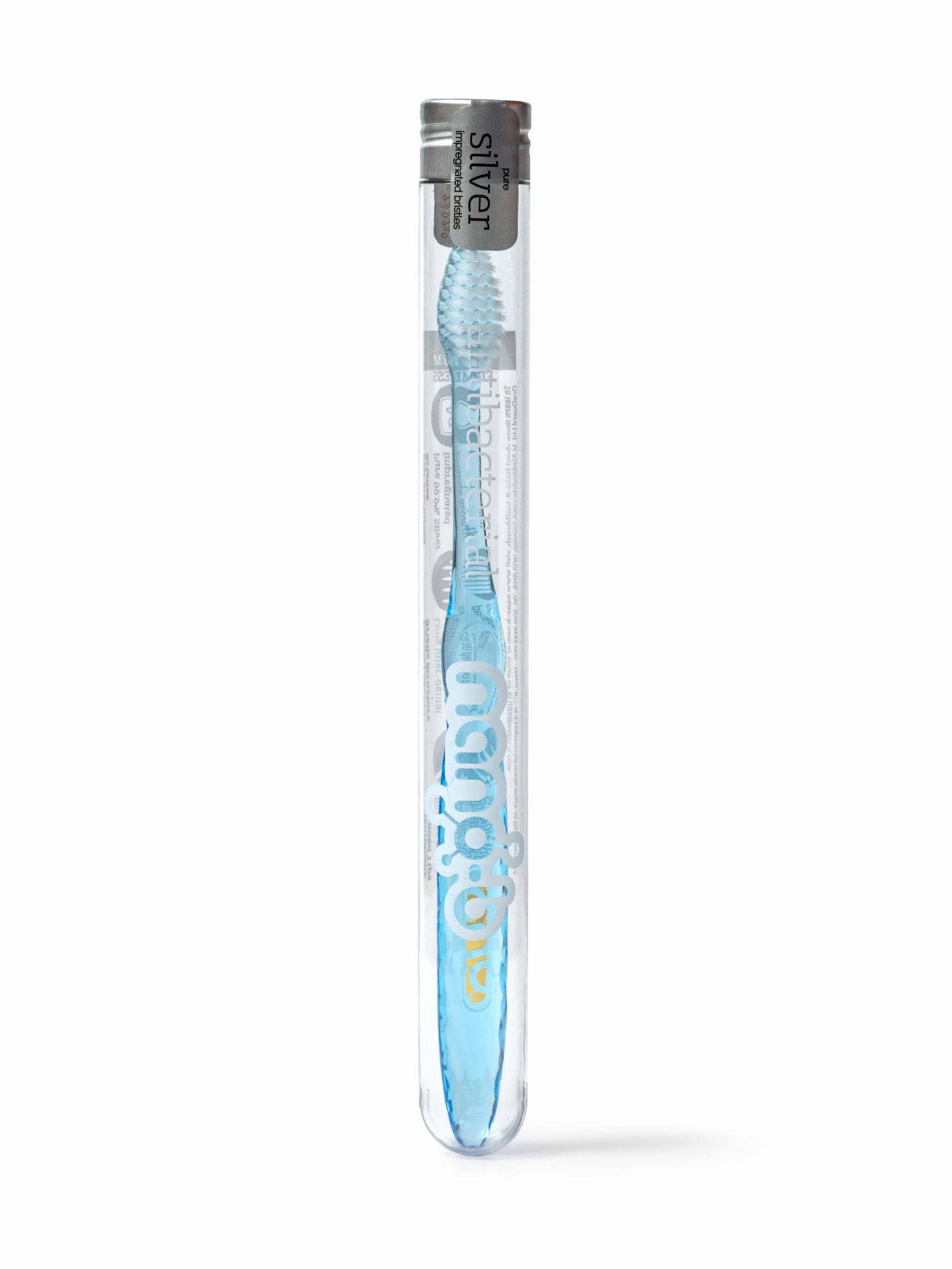 Nano-B Silver Toothbrush Medium Firmness - Blue